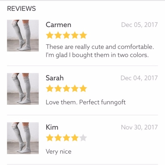 Lace Topped Knee Socks Navy Boot Over the Knee - Picture 4 of 4